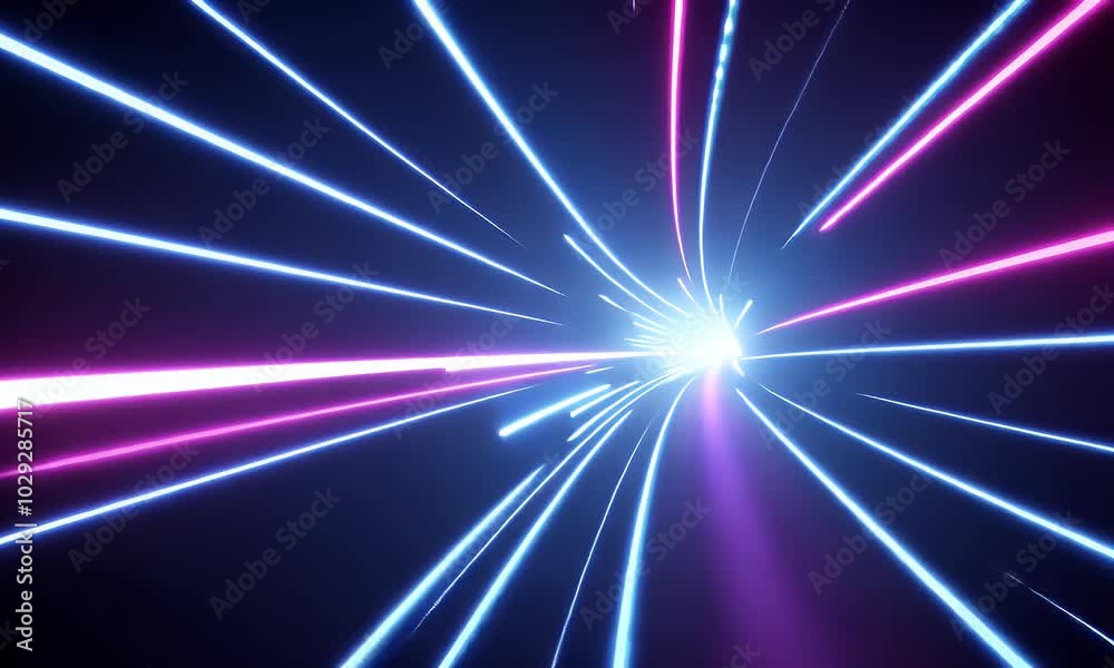 Neon laser lines ray glowing motion background Neon laser lines ray glowing motion background