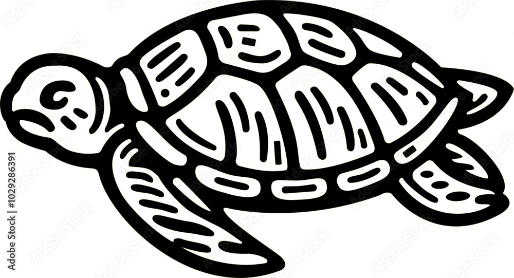 Fototapeta premium Turtle logo, icon, tattoo