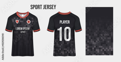 Sport jersey design fabric textile for sublimation.