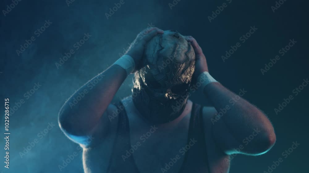Portrait of a masked lucha libre pro wrestler