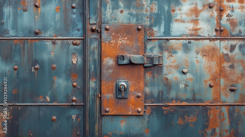 Fototapeta premium Unlock metal doorway