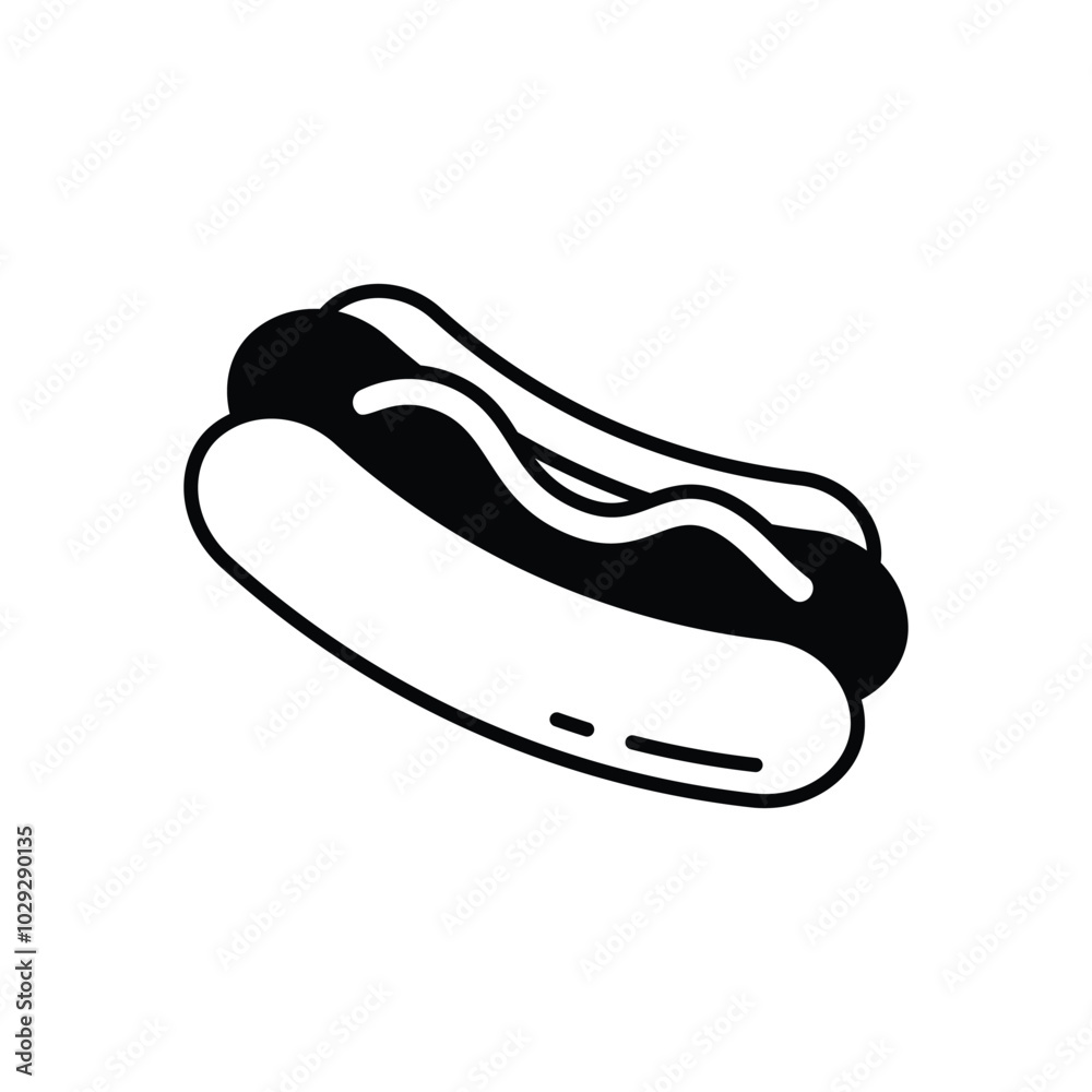 Hot Dog vector icon stock illustration Hot Dog vector icon stock illustration
