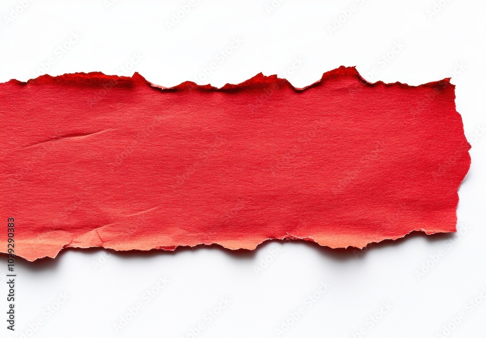 Red Torn Paper. Red Torn Paper.