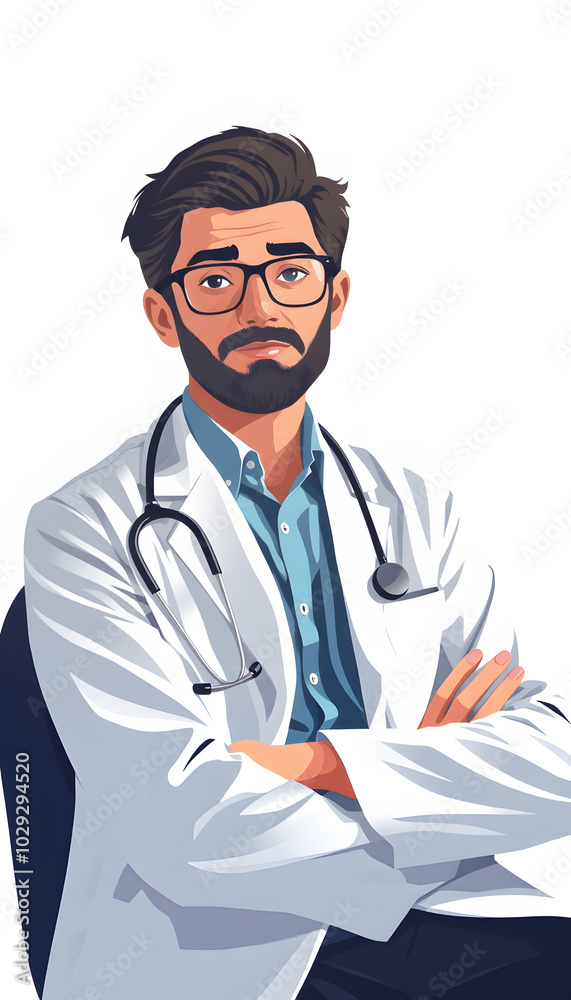 Fototapeta premium At the psychotherapist isolated with white highlights, png