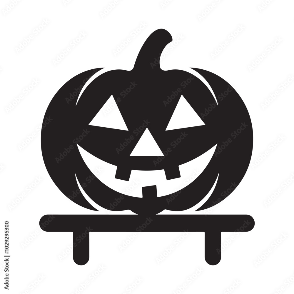 Pumpkin silhouette icon on a white background Pumpkin silhouette icon on a white background