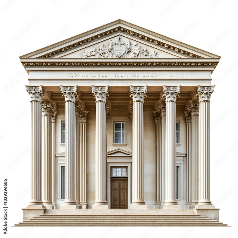 A historical government building with grand columns and a classic facade isolated on transparent background (3) A historical government building with grand columns and a classic facade isolated on transparent background (3)