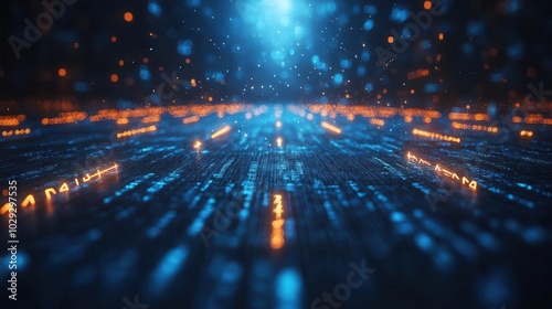 Digital Velocity: Abstract Cybernetic Horizon Pulses with Electrifying Data Streams in Hypnotic Visualization of Information Superhighway's Quantum Leap