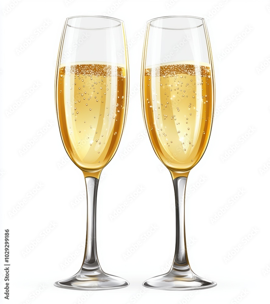 Two Glasses of Champagne. Two Glasses of Champagne.