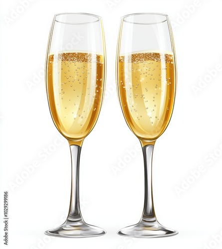 Two Glasses of Champagne.