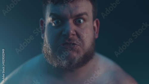 Portrait of a male pro wrestler