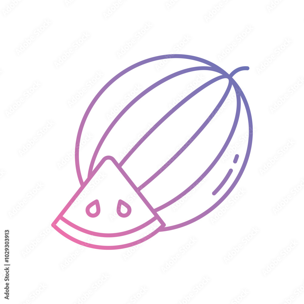 Watermelon vector icon stock illustration Watermelon vector icon stock illustration