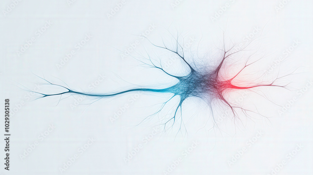 Fototapeta premium Neuron in modern style