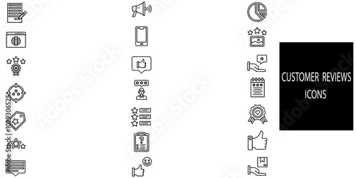 Simple Set of Customer review Related Vector Line Icons.Vector illustration.