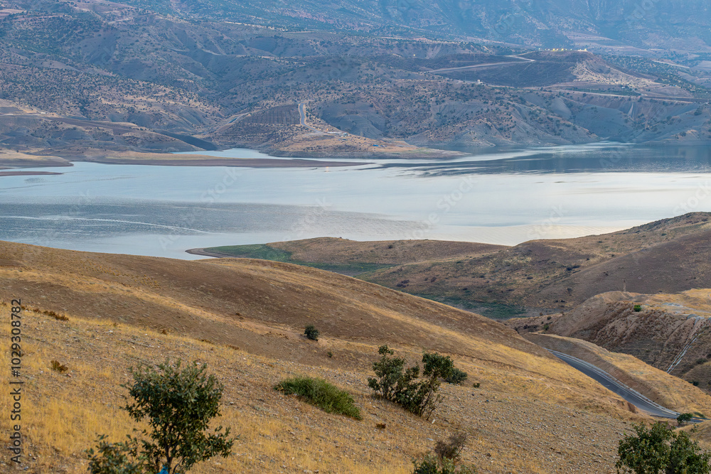 Ilısu Dam built on the Botan stream, a tributary of the Tigris River.