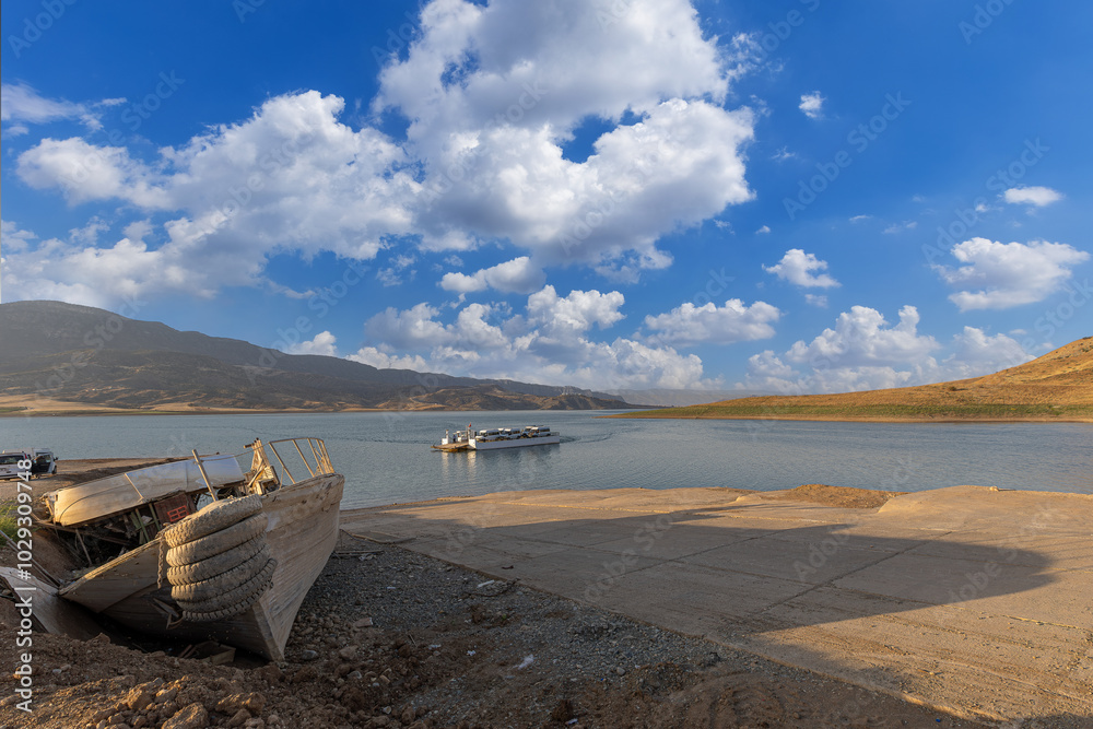 Ilısu Dam built on the Botan stream, a tributary of the Tigris River.