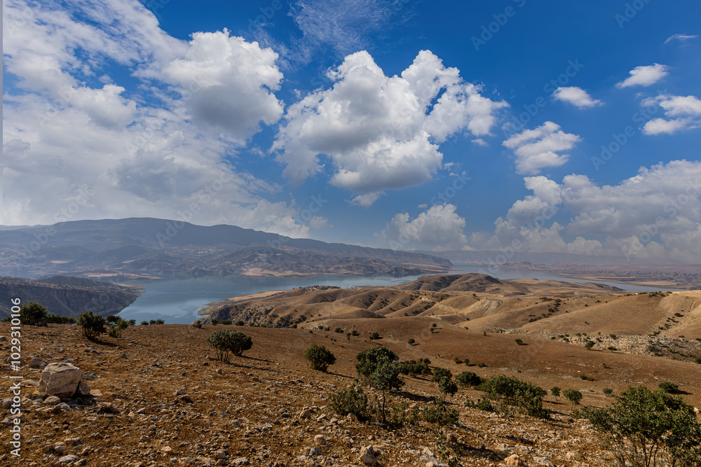 Ilısu Dam built on the Botan stream, a tributary of the Tigris River.