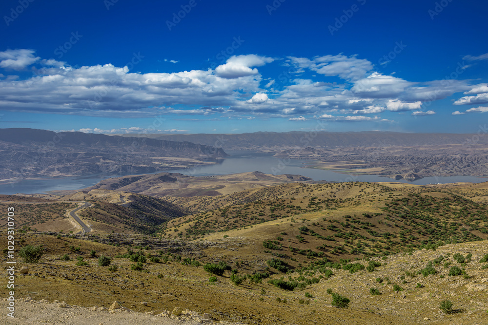 Ilısu Dam built on the Botan stream, a tributary of the Tigris River.