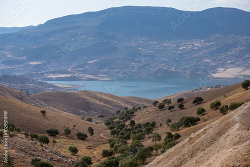 Ilısu Dam built on the Botan stream, a tributary of the Tigris River. photo