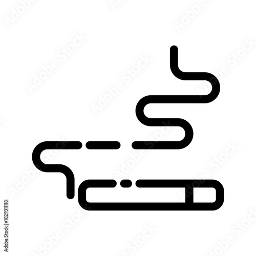 smoke icon simple in the cigarette