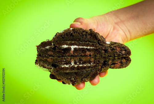 hand holding cookie new york photo