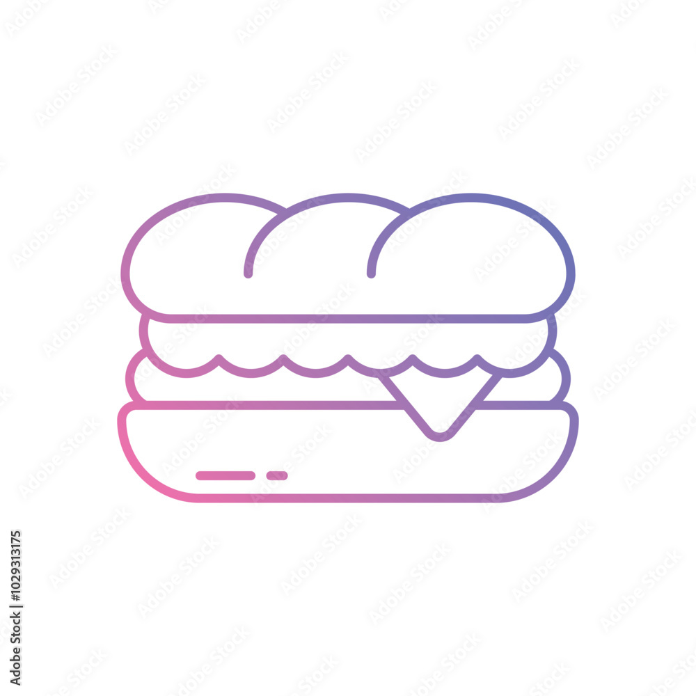 Sandwich vector icon stock illustration Sandwich vector icon stock illustration
