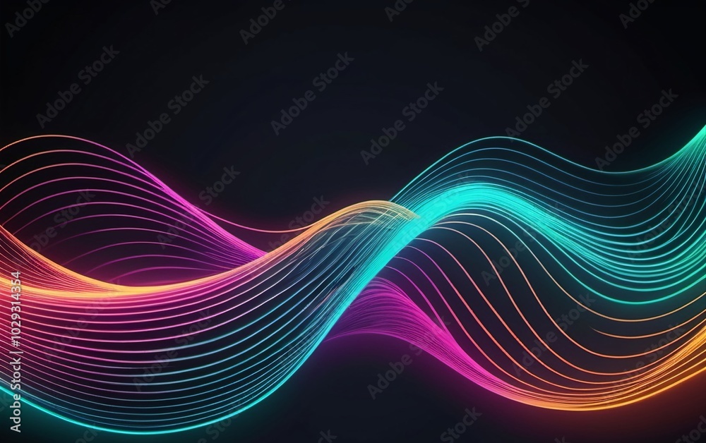 Flowing fluorescent light waves Flowing fluorescent light waves