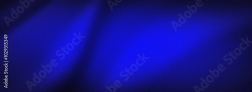 Dark navy blue glowing grainy gradient black background noise texture poster header banner design, color gradient rough abstract background shine bright light and glow template empty space