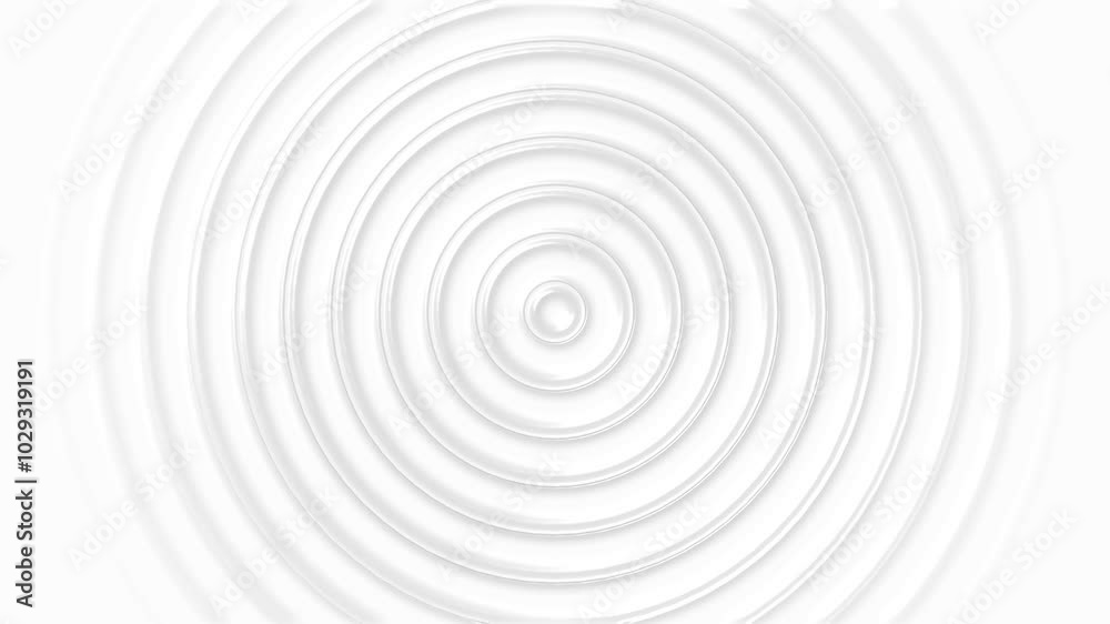 Wave from concentric circles, rings on the surface. Bright, milky radio wave abstract motion background. Wave from concentric circles, rings on the surface. Bright, milky radio wave abstract motion background.