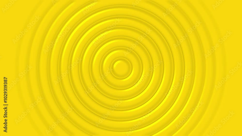 Wave from concentric circles, rings on the surface. Bright, milky radio wave abstract motion background.