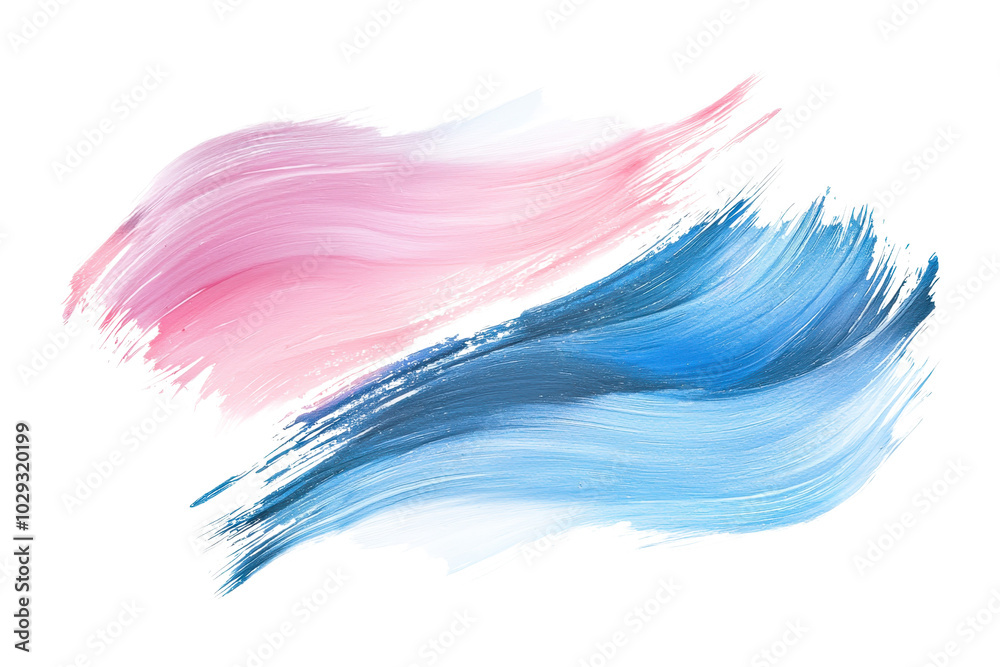Abstract brush stroke composition featuring soft pastel pink and blue hues on a transparent background. ideal for creative design projects. Abstract brush stroke composition featuring soft pastel pink and blue hues on a transparent background. ideal for creative design projects.