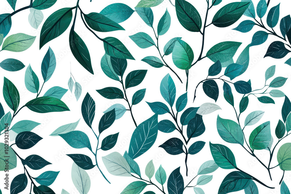 Seamless pattern of vibrant green leaves on a dark background, perfect for wallpaper, textiles, and nature-themed design projects. Seamless pattern of vibrant green leaves on a dark background, perfect for wallpaper, textiles, and nature-themed design projects.