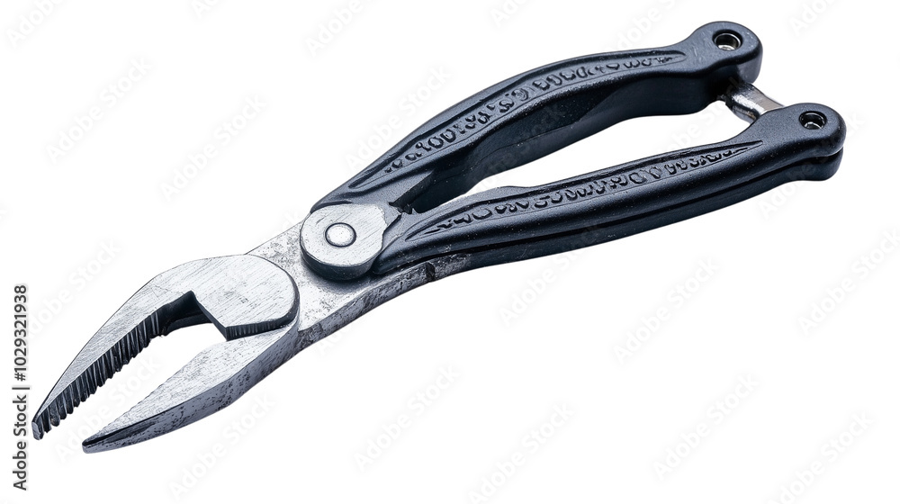 Obraz premium A pair of adjustable pliers with textured grips isolated on transparent background (2)