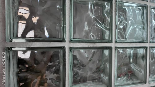 Exploring Textured Glass Blocks in a Modern Architectural Setting