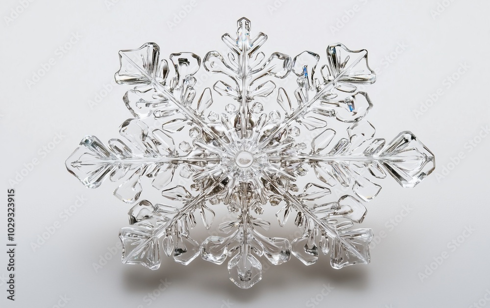 A detailed, close-up photograph of a crystal snowflake showcasing intricate patterns against a soft background. A detailed, close-up photograph of a crystal snowflake showcasing intricate patterns against a soft background.