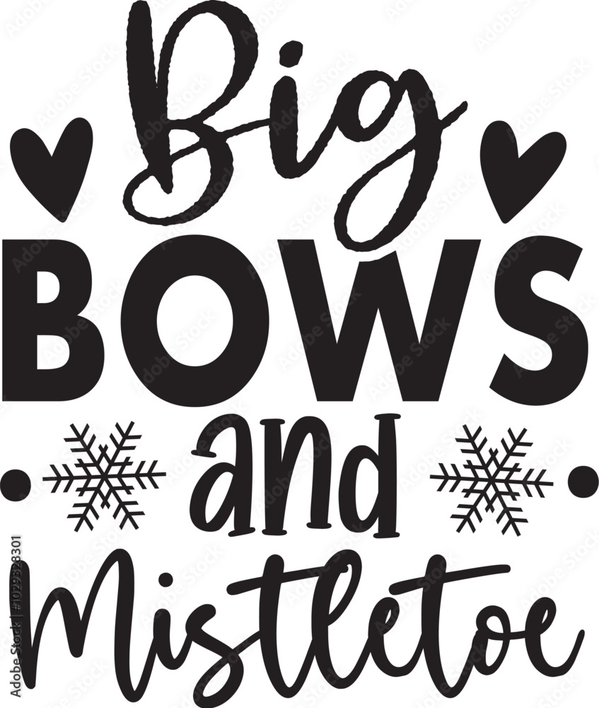 Fototapeta premium Big Bows and Mistletoe