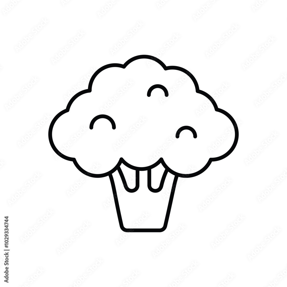 Broccoli vector icon stock illustration Broccoli vector icon stock illustration