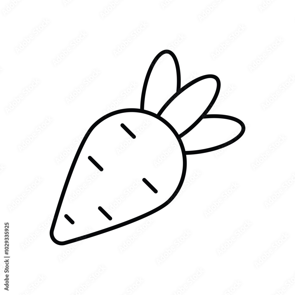 Carrot vector icon stock illustration Carrot vector icon stock illustration