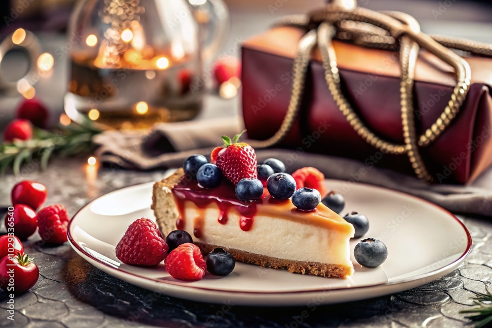 Fashion Photography: Indulge in a Slice of Creamy Cheesecake with Chic Style Fashion Photography: Indulge in a Slice of Creamy Cheesecake with Chic Style