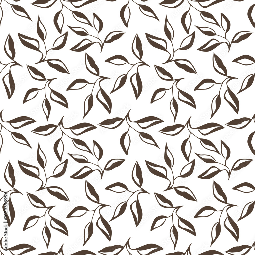 Fototapeta premium Seamless pattern with floral motifs. Vector illustration.