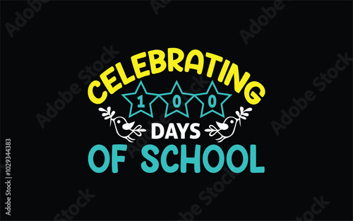 Back to School Typography T-Shirt Design vector graphic template,
100 Days Of School Typography T-Shirt Design vector graphic template,

