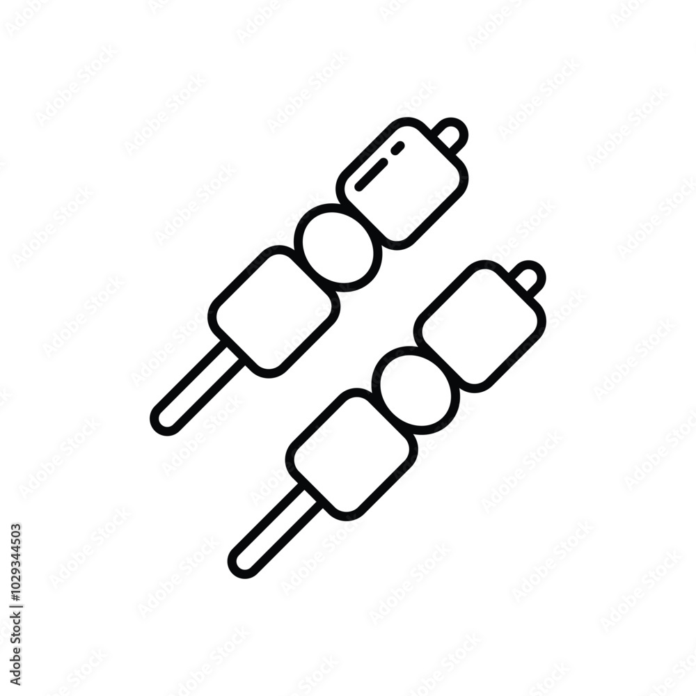 Satay vector icon stock illustration Satay vector icon stock illustration
