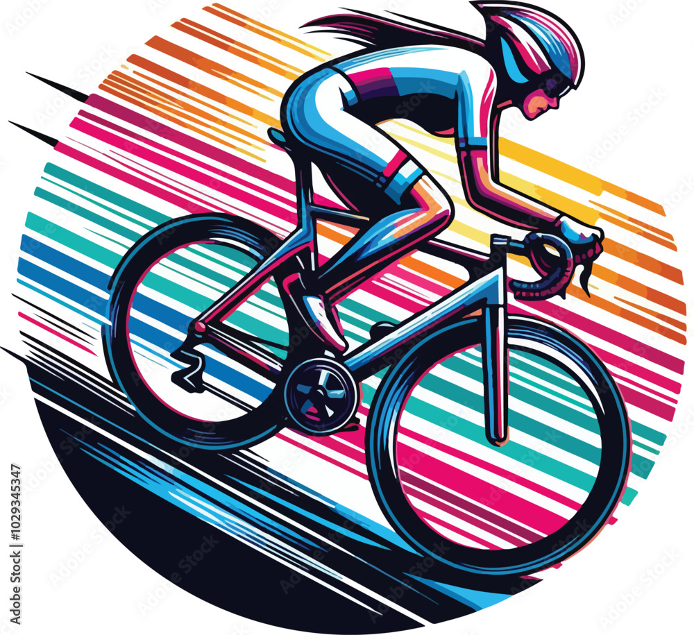 Fototapeta premium a man riding bike vector ,t shirt design
