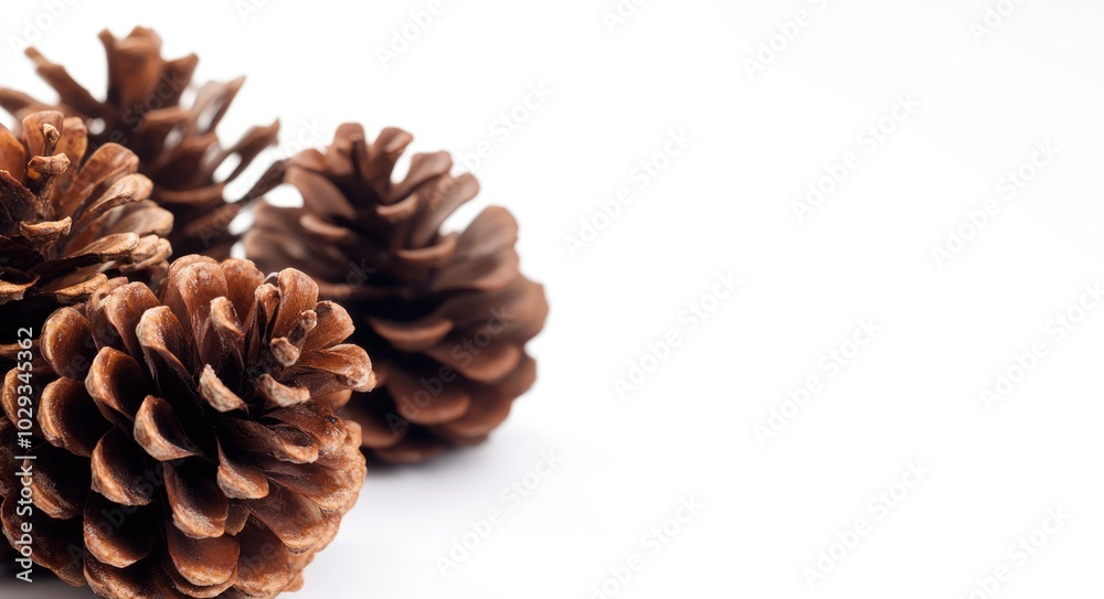 Close-Up Pine Cones: Natural Brown Décor from Forest Pine Trees for Holiday Seasons Close-Up Pine Cones: Natural Brown Décor from Forest Pine Trees for Holiday Seasons