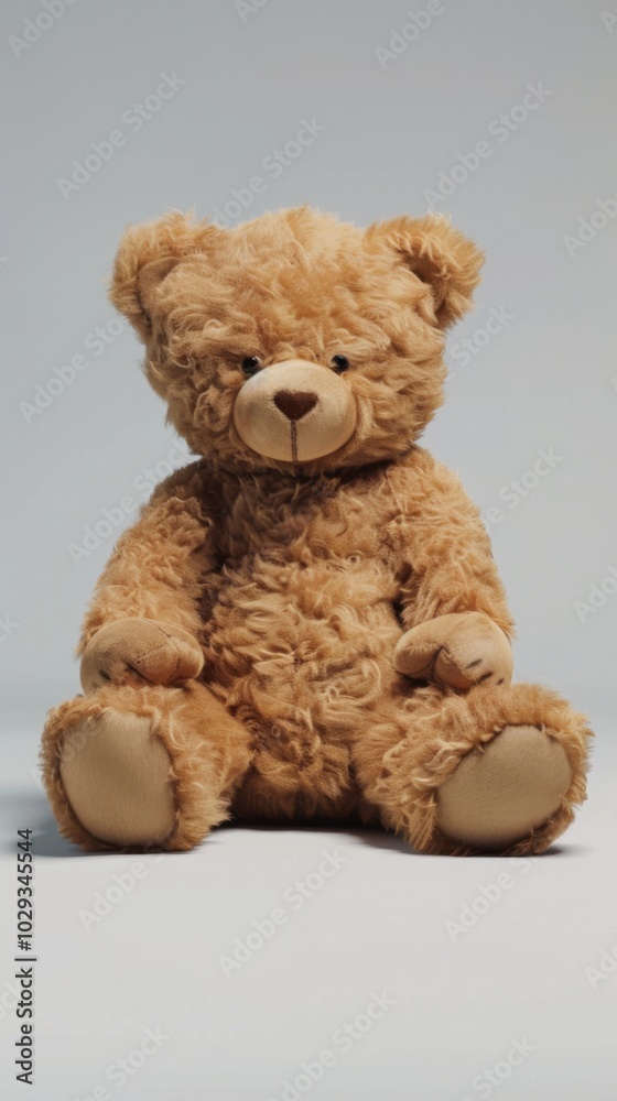 Teddy bear on white background, 4K hyperrealistic photo Teddy bear on white background, 4K hyperrealistic photo
