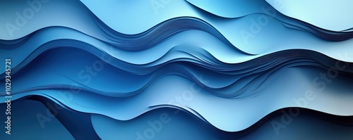 Abstract blue waves create a dynamic background, perfect for modern designs, presentations, or artistic projects. Fluid and vibrant.