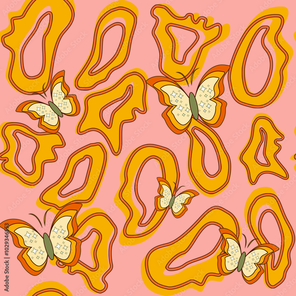 Naklejka premium Retro Pattern Design