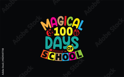 Back to School Typography T-Shirt Design vector graphic template,
100 Days Of School Typography T-Shirt Design vector graphic template,

