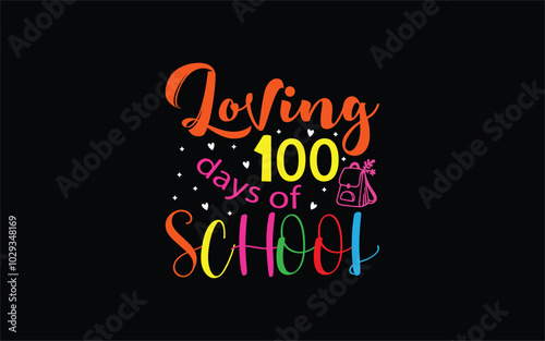 Back to School Typography T-Shirt Design vector graphic template,
100 Days Of School Typography T-Shirt Design vector graphic template,

