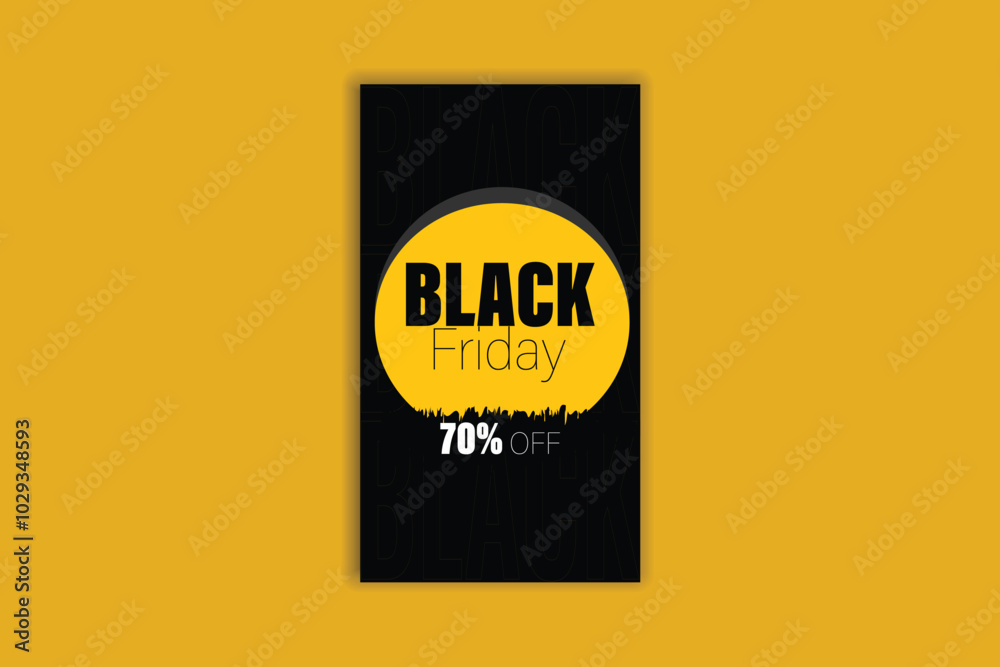 Offer Black Friday story social media template banner design Offer Black Friday story social media template banner design