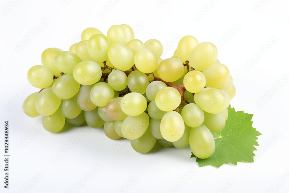 White grape on withe background. PNG cutout. Wine related themes. Wine professions. Oenologist. Wine shop. Buying and selling wine. Images for graphic designers. Isolated wine. Image for website
